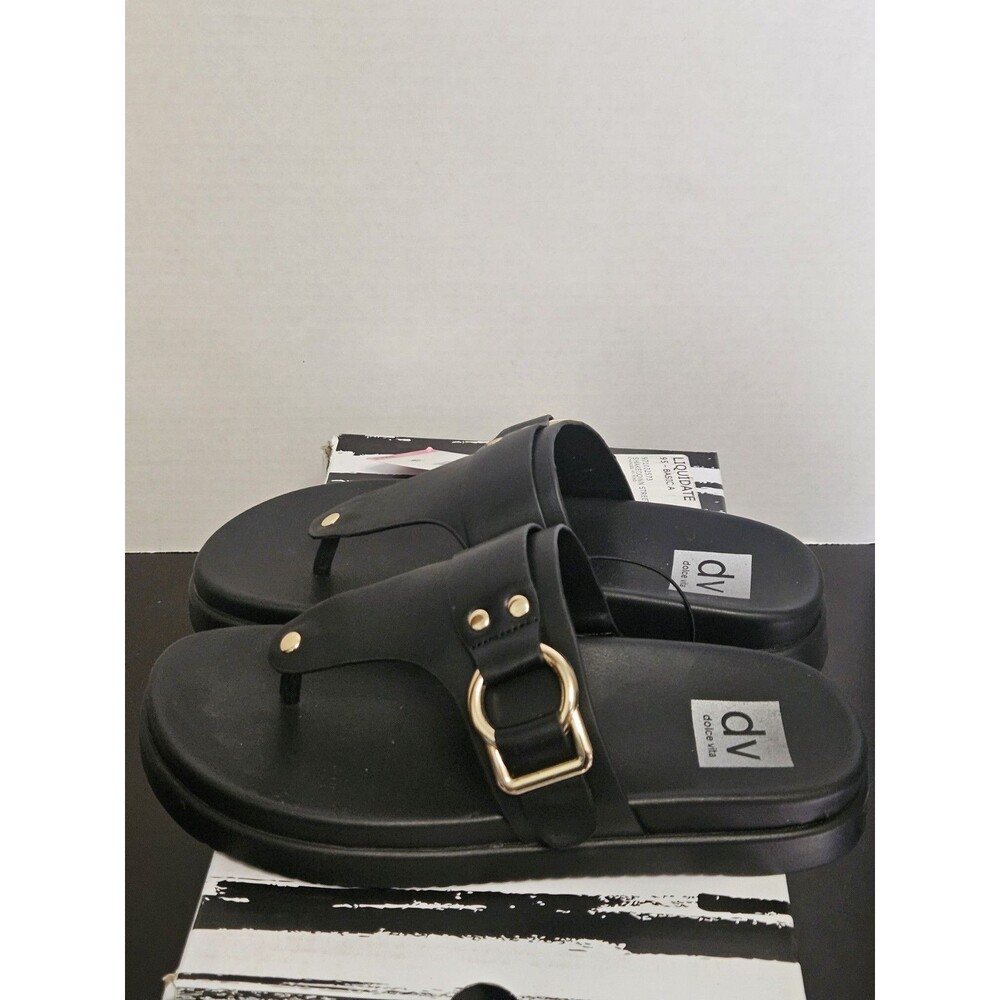 Sz 6 - DV by Dolce Vita Women's Footbed Sandal Black